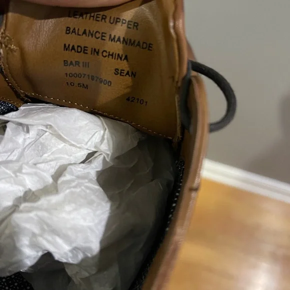 Brand New Bar III Sean Lace-up shoes Tan Sz 10.5 - Picture 12 of 14